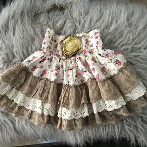 🌸Mustard Pie gorgeous girls ruffled top